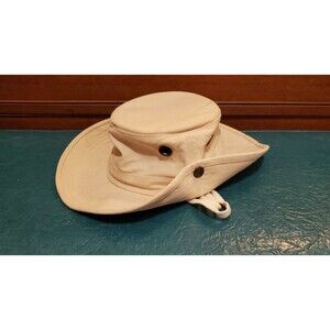 The Tilly Hat Size 6-3/4 Unisex Cotton Duck Tan Khaki Wide Brim Made In Canada